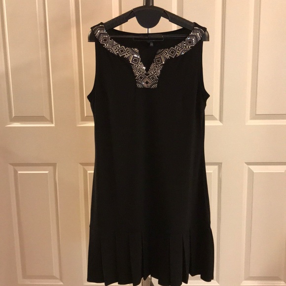 White House Black Market Dresses & Skirts - WHBM LBD with black beading retail - Sz M